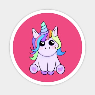 Unicorn with rainbow hair Magnet